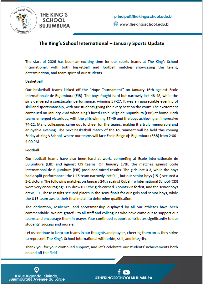 January - 2026 Newsletter